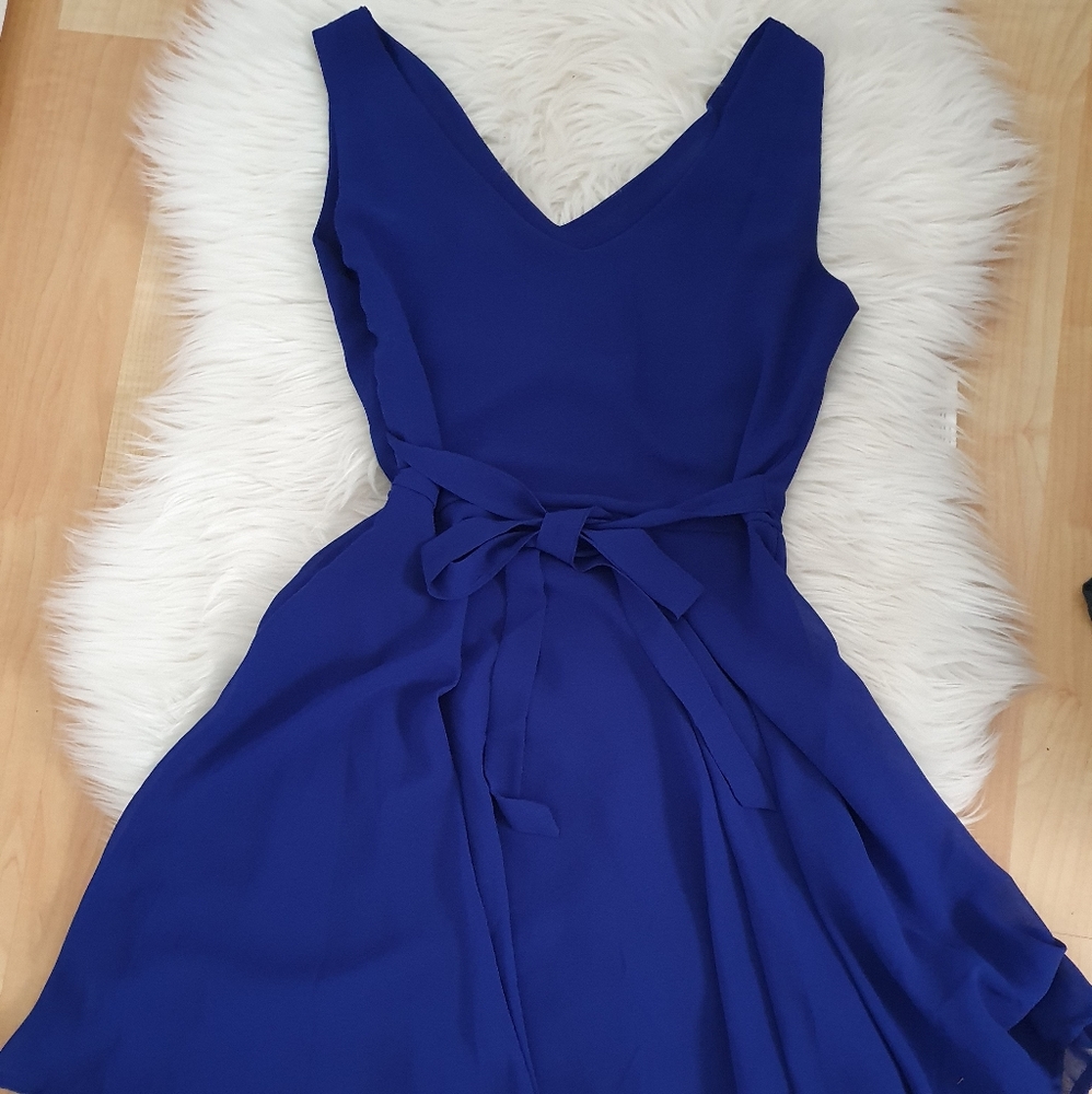Royal blue evening dress